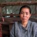 អ្នកស្រី ជុំ ហិត ផ្ដល់បទសម្ភាសន៍ឱ្យពលរដ្ឋអ្នកសារព័ត៌មាននៅថ្ងៃទី៣១ ខែឧសភា ឆ្នាំ២០២៥។ (សួន វុត្ថា)